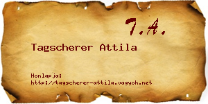 Tagscherer Attila névjegykártya
